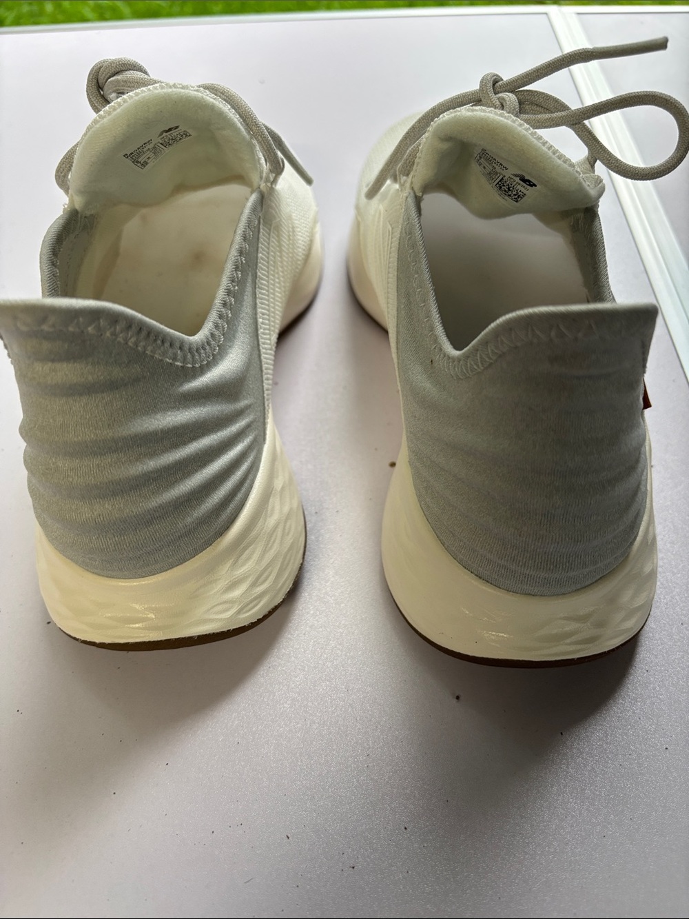 New Balance Lightweight Knit Trainers - Cream & Light Gray - Picture 2 of 12